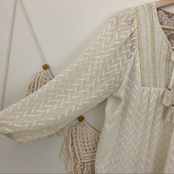 Anthropologie One September Attylie Embroidered Boho Peasant Blouse - Picture 8 of 10